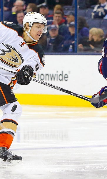Ducks blow two-goal lead in loss to Blue Jackets